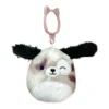 JAZWARES Squishmallow 3.5 Inch Zerdan The Brown Marbled Dog Plush Clip
