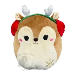 Squishmallow 12 Inch Darla The Deer With Earmuffs Christmas Plush Toy