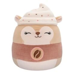 JAZWARES Squishmallow 12 Inch Reza The Latte Squirrel Plush Toy