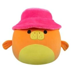 JAZWARES Squishmallow 16 Inch Barkev The Manatee With Fuzzy Bucket Hat Plush Toy