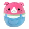 JAZWARES Squishmallow 8 Inch Geraldine The Cat In Overalls Plush Toy