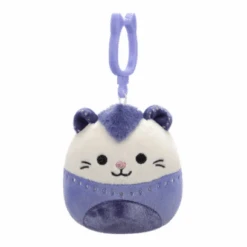 JAZWARES Squishmallow 3.5 Inch Blanche The Velvet Opposum Plush Clip