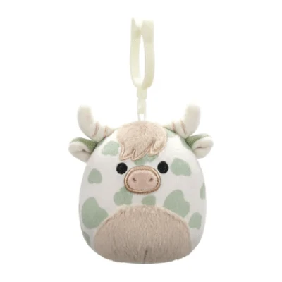 JAZWARES Squishmallow 3.5 Inch Celestino The Highland Cow Plush Clip 1 JAZWARES Squishmallow 3.5 Inch Celestino The Highland Cow Plush Clip