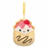 JAZWARES Squishmallow 3.5 Inch Gasten The Strawberry Crepe Plush Clip