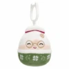 JAZWARES Squishmallow 3.5 Inch Nicolette The Mrs. Claus With Green Outfit Christmas Plush Clip