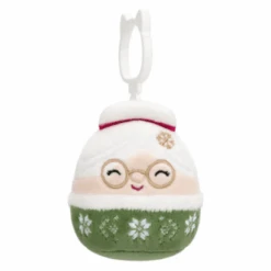 JAZWARES Squishmallow 3.5 Inch Nicolette The Mrs. Claus With Green Outfit Christmas Plush Clip