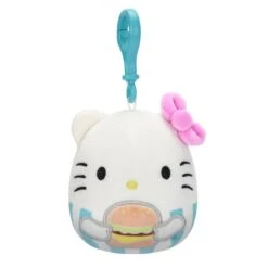 JAZWARES Squishmallow 3.5 Inch Sanrio Food Truck Hello Kitty Plush Clip