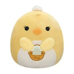 JAZWARES Squishmallow 5 Inch Aimee The Chick With Basket Easter Plush Toy