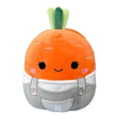 JAZWARES Squishmallow 5 Inch Caroleena The Carrot In Overalls Plush Toy