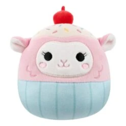 JAZWARES Squishmallow 12 Inch Lala The Cupcake Lamb Easter Plush Toy