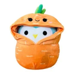 JAZWARES Squishmallow 5 Inch Winston The Owl In Carrot Costume Plush Toy