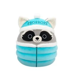 JAZWARES Squishmallow 12 Inch Galci The Raccoon With Puffer Jacket Christmas Plush Toy