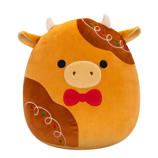 JAZWARES Squishmallow 8 Inch Jericho The Gingerbread Cow Christmas Plush Toy 1 JAZWARES Squishmallow 8 Inch Jericho The Gingerbread Cow Christmas Plush Toy