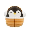 JAZWARES Squishmallow 8 Inch Luna The Penguin With Yellow Puffer Jacket Christmas Plush Toy
