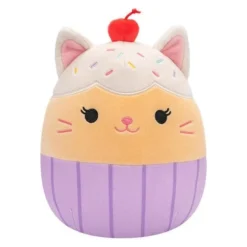 JAZWARES Squishmallow 8 Inch Miriam The Vanilla Cupcake Cat Plush Toy