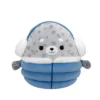 JAZWARES Squishmallow 8 Inch Odile The Seal With Blue Puffer Jacket Christmas Plush Toy