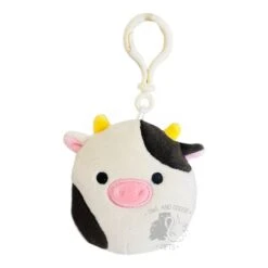 JAZWARES Squishmallow 3.5 Inch Connor The Cow Plush Clip