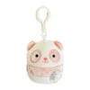 JAZWARES Squishmallow 3.5 Inch Bee The Panda Velvet Squad Plush Clip