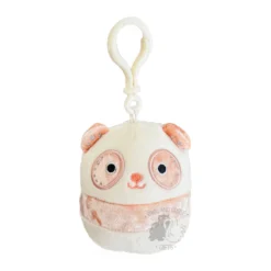 JAZWARES Squishmallow 3.5 Inch Bee The Panda Velvet Squad Plush Clip