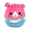 JAZWARES Squishmallow 5 Inch Geraldine The Cat In Overalls Plush Toy