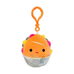 JAZWARES Squishmallow 3.5 Inch Iker The Hoagie Sandwich Neon Foods Plush Clip