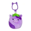 JAZWARES Squishmallow 3.5 Inch Frederick The Eggplant Cow Plush Clip