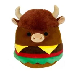JAZWARES Squishmallow 12 Inch Dunkie The Bison Burger Plush Toy