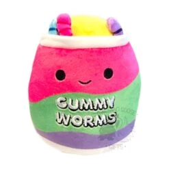 JAZWARES Squishmallow 5 Inch Silver The Gummy Worms Candy Neon Foods Plush Toy