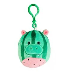 JAZWARES Squishmallow 3.5 Inch Damaris The Watermelon Hippo Plush Clip