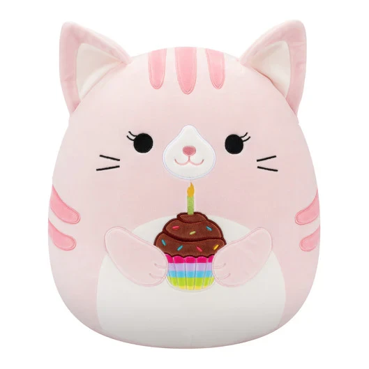 JAZWARES Squishmallow 8 Inch Laura The Cat With Cupcake Plush Toy 1 JAZWARES Squishmallow 8 Inch Laura The Cat With Cupcake Plush Toy