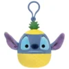 JAZWARES Squishmallow 3.5 Inch Stitch Pineapple Disney Plush Clip