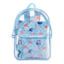 JAZWARES Squishmallow 16 Inch Clear Vinyl Backpack With Laptop Sleeve