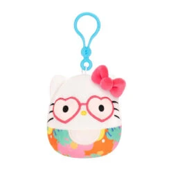 JAZWARES Squishmallow 3.5 Inch Sanrio Tropical Hello Kitty Plush Clip