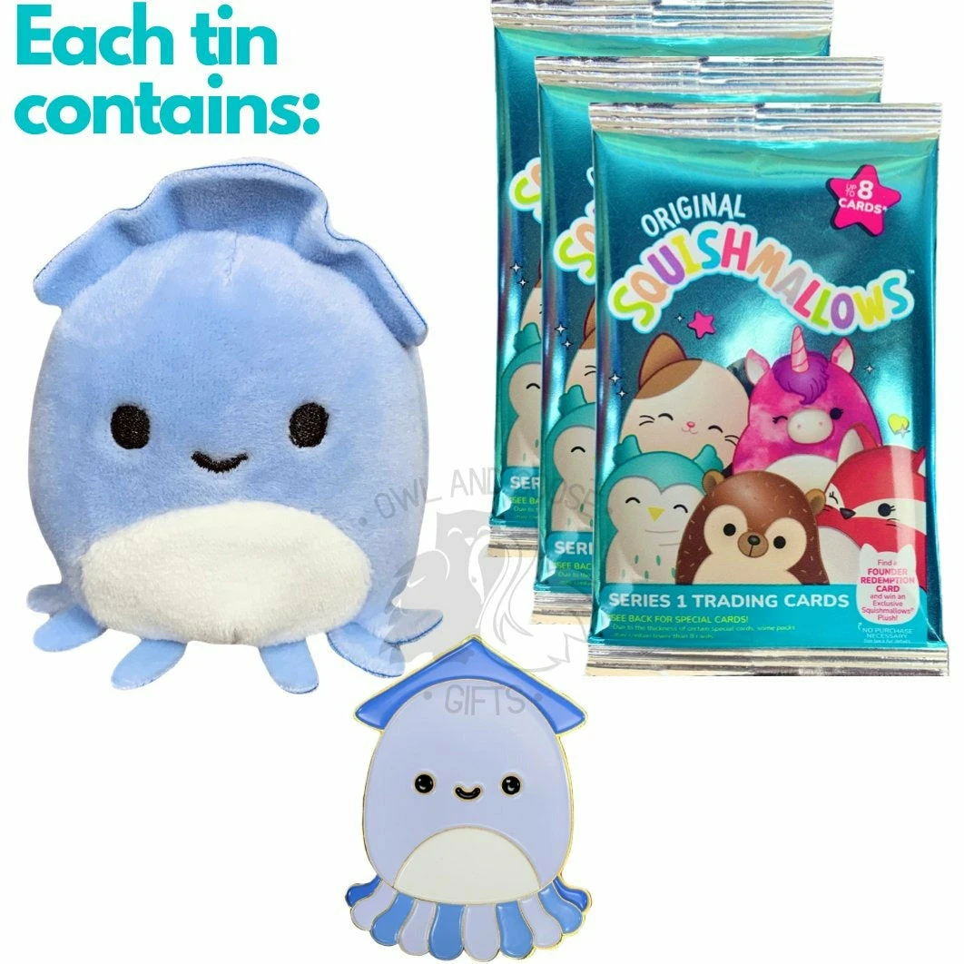 Squishmallow Micro Mallow Stacy The Squid Collector's Tin 2 Squishmallow Micro Mallow Stacy The Squid Collector's Tin - Image 2